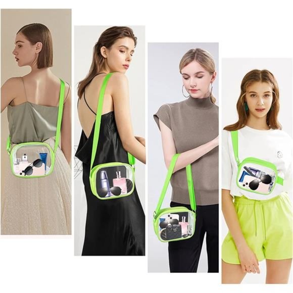 Clear Crossbody Stadium Approved Purse Bag for Concerts Sports Events Festivals - Picture 2 of 6